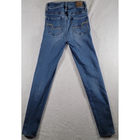 American Eagle Jeans Ne(x)t Level Stretch Jegging Women’s Size 0 Blue Denim - Picture 8 of 16